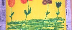 misty morning drawing impressionist art for kids