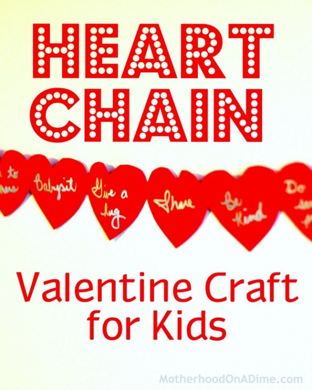 Heart Chain Valentine Craft for kids