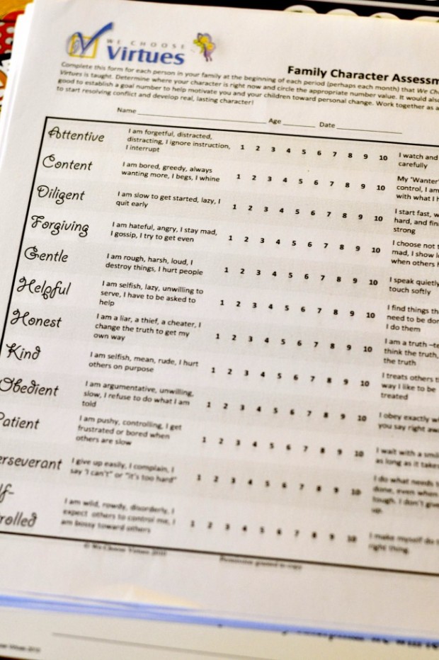 family character assessment