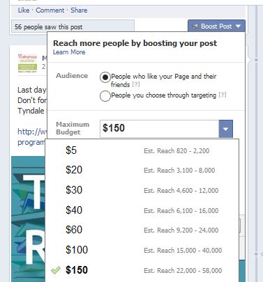 Facebook wants me to pay