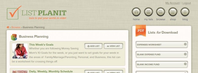 How to Find Downloadable Lists in List Plan It