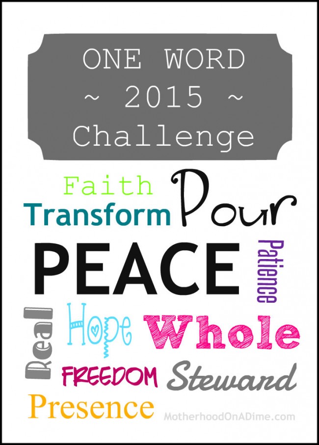 One Word 2015 Challenge