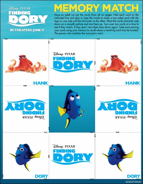 Finding Dory Memory Match