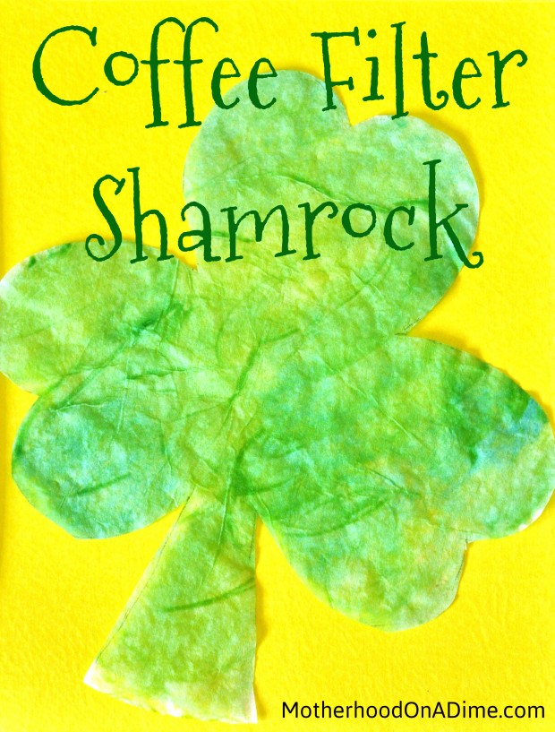 coffee filter shamrock