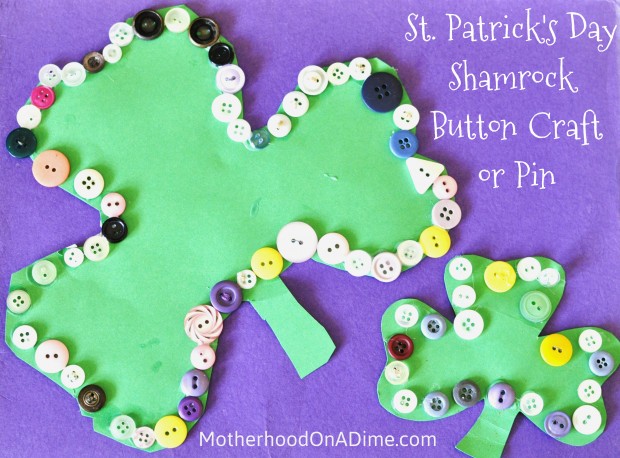 shamrock button craft or pin