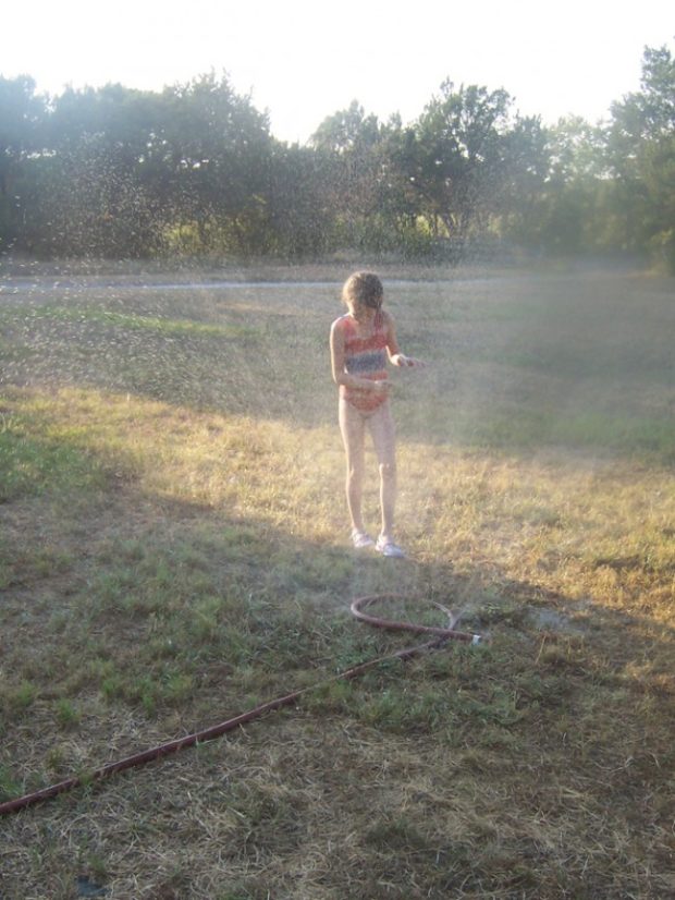 holes in hose to make rain
