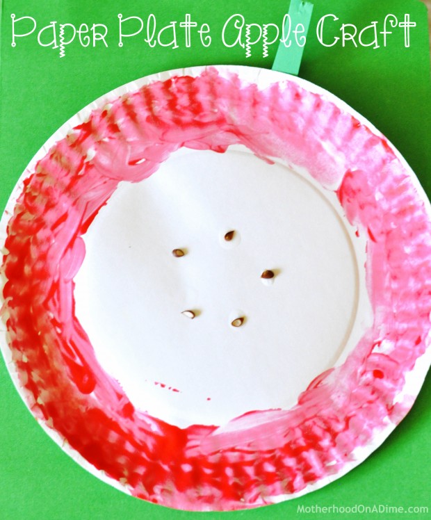 paper plate apple craft