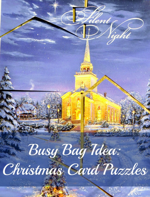 busy bag christmas card puzzle