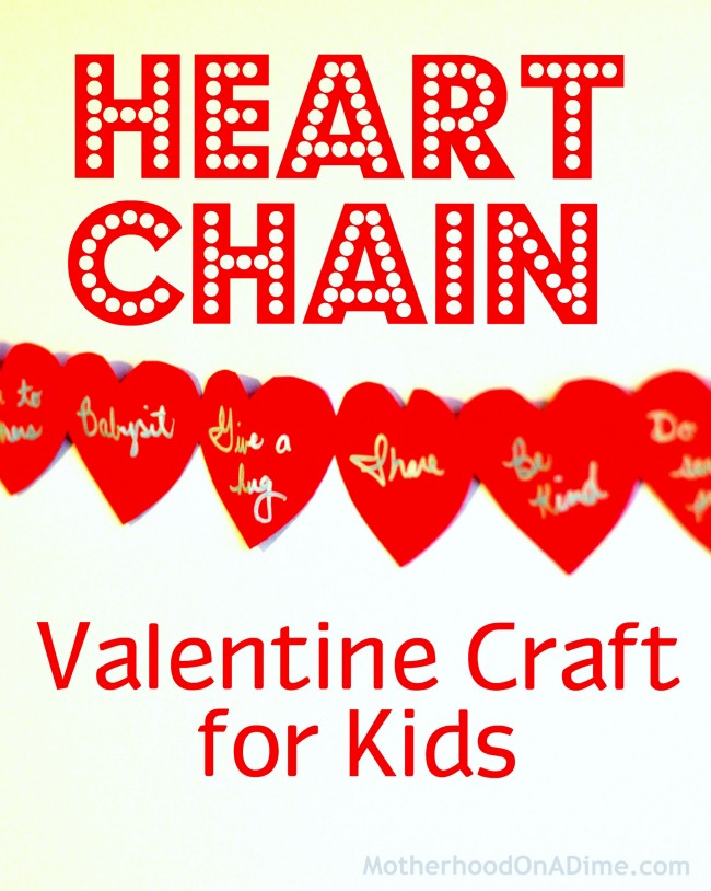 Heart Chain Valentine Craft for kids