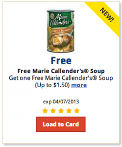 free marie callender soup