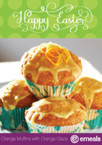 orange muffins with orange glaze