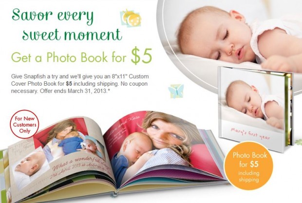 photo book for $5 at Snapfish