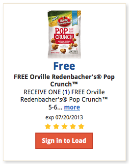 Pop Corn from Orville Redenbacher Coupon