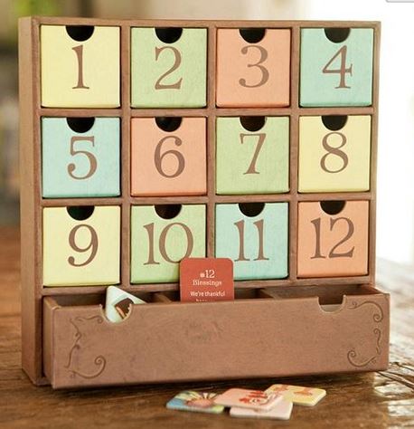 Christmas countdown - Advent Idea + Use it for Easter and Thanksgiving, too.