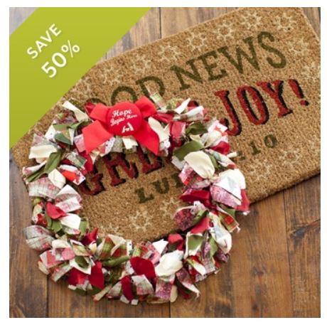 Great joy wreath and doormat