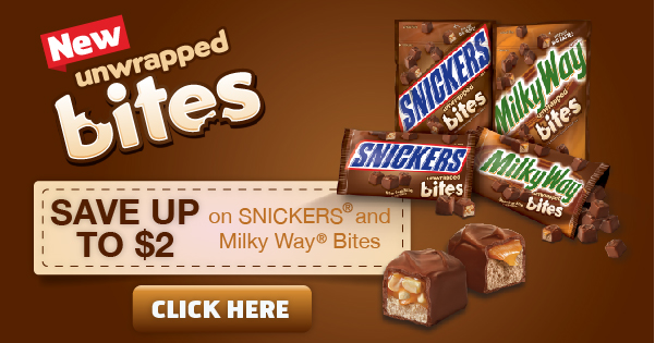 Mars and Snickers Bites Coupons