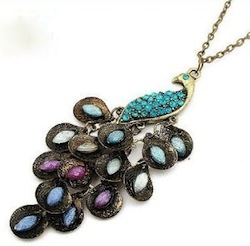 Peacock necklace