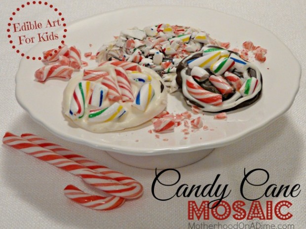 candy cane mosaic edible art 2