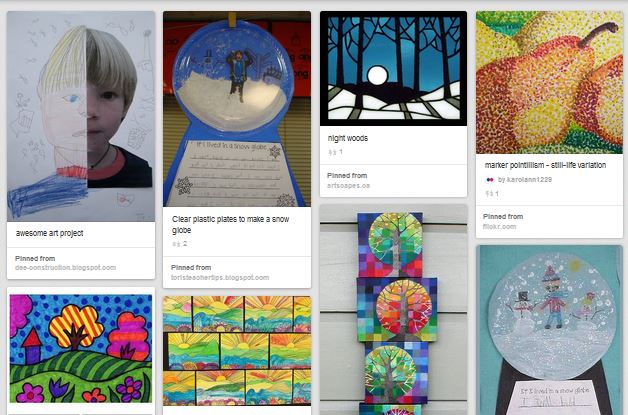 Homeschool art Pinterest board