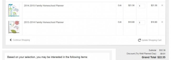 Well Planned Day one day sale