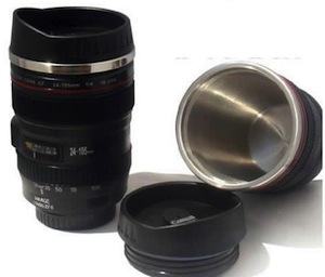 Photo lens coffee mug