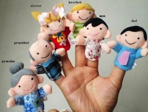 family finger puppets