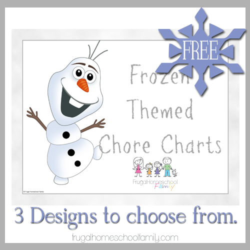 Frozen Theme Printable Chore Charts for Kids