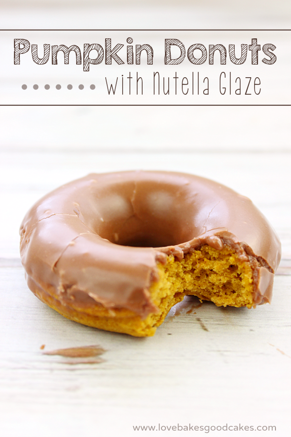 Pumpkin Donuts with Nutella Glaze