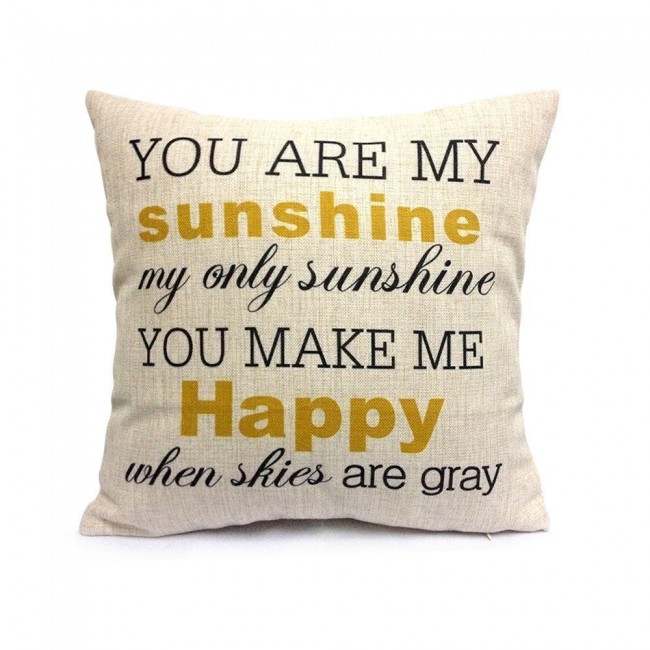 You are my sunshine pillow cover