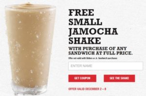 free shake at arby's