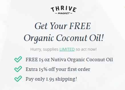 Thrive Market free coconut oil offer