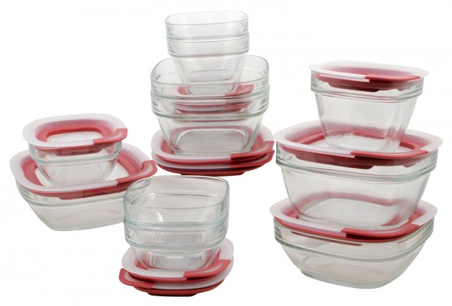 Rubbermaid glass food storage container