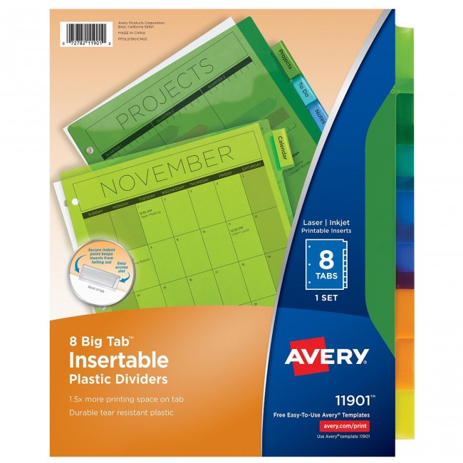 Avery Big Tab Plastic Divider sale