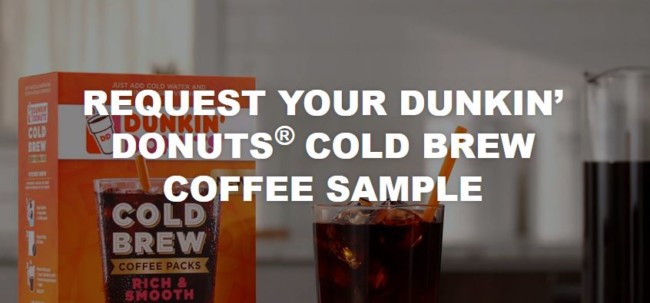 FREE Dunkin Donuts Cold Brew Coffee Sample - Kids Activities | Saving ...