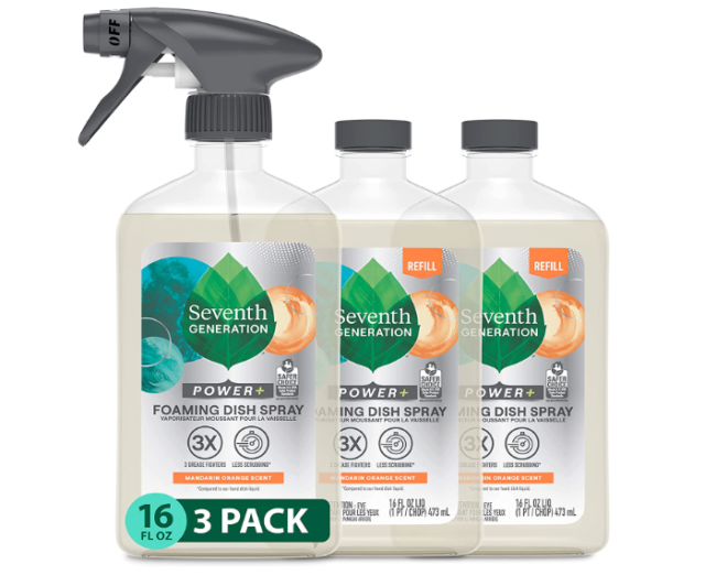 Seventh Generation Foaming Dish Spray (3Pack) for 11.06 Kids