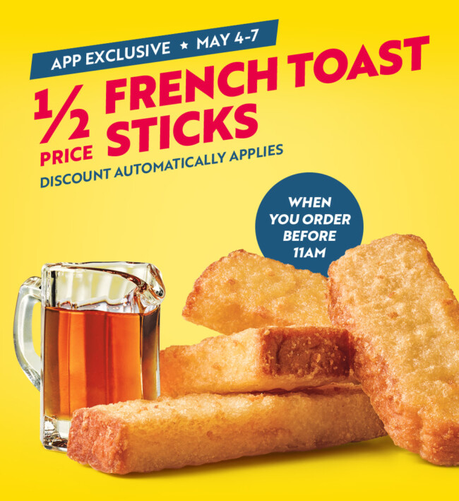 Sonic HalfPrice French Toast Sticks Kids Activities Saving Money