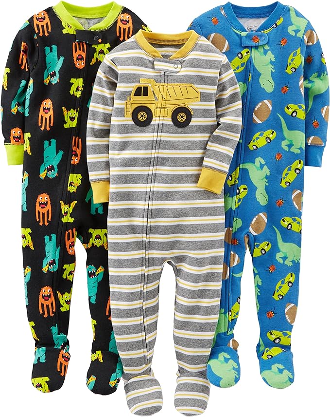 Simple Joys Carter's SnugFooted Pajamas (3 Pack) Deal Kids