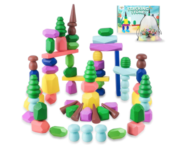 Amazon: Stacking Stones Building Blocks Set for $11.99 - Kids ...